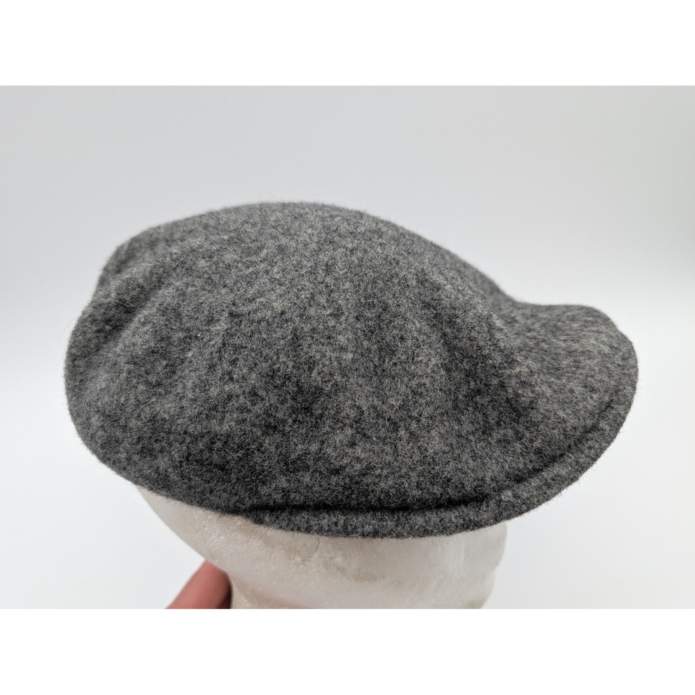 Kangol Wool 504 Flat Cap Gray 100% Wool Hat 0258BC Small